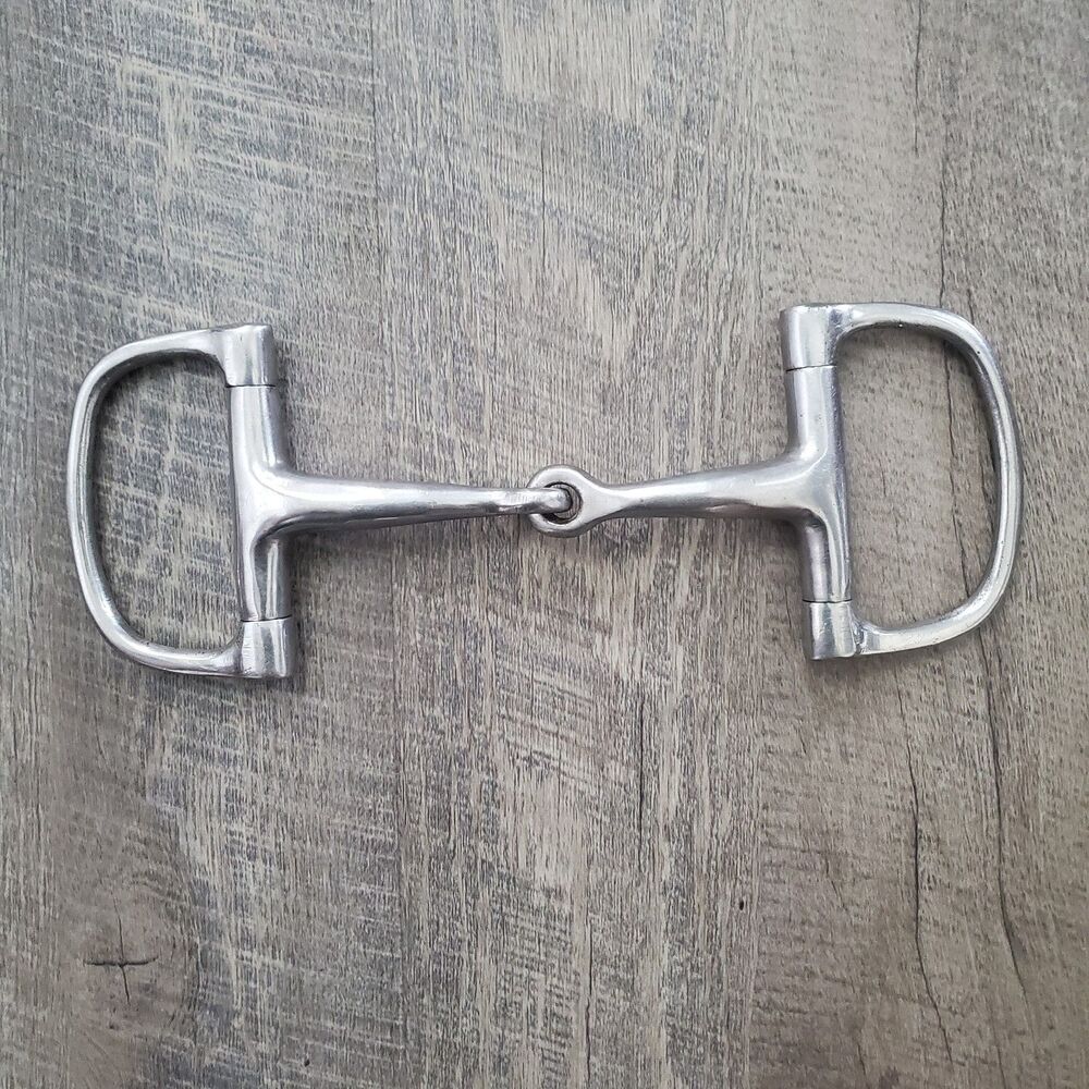 Racing Dee Ring Snaffle Bit 3.5" Solid Stainless Steel Horse Training Tack
